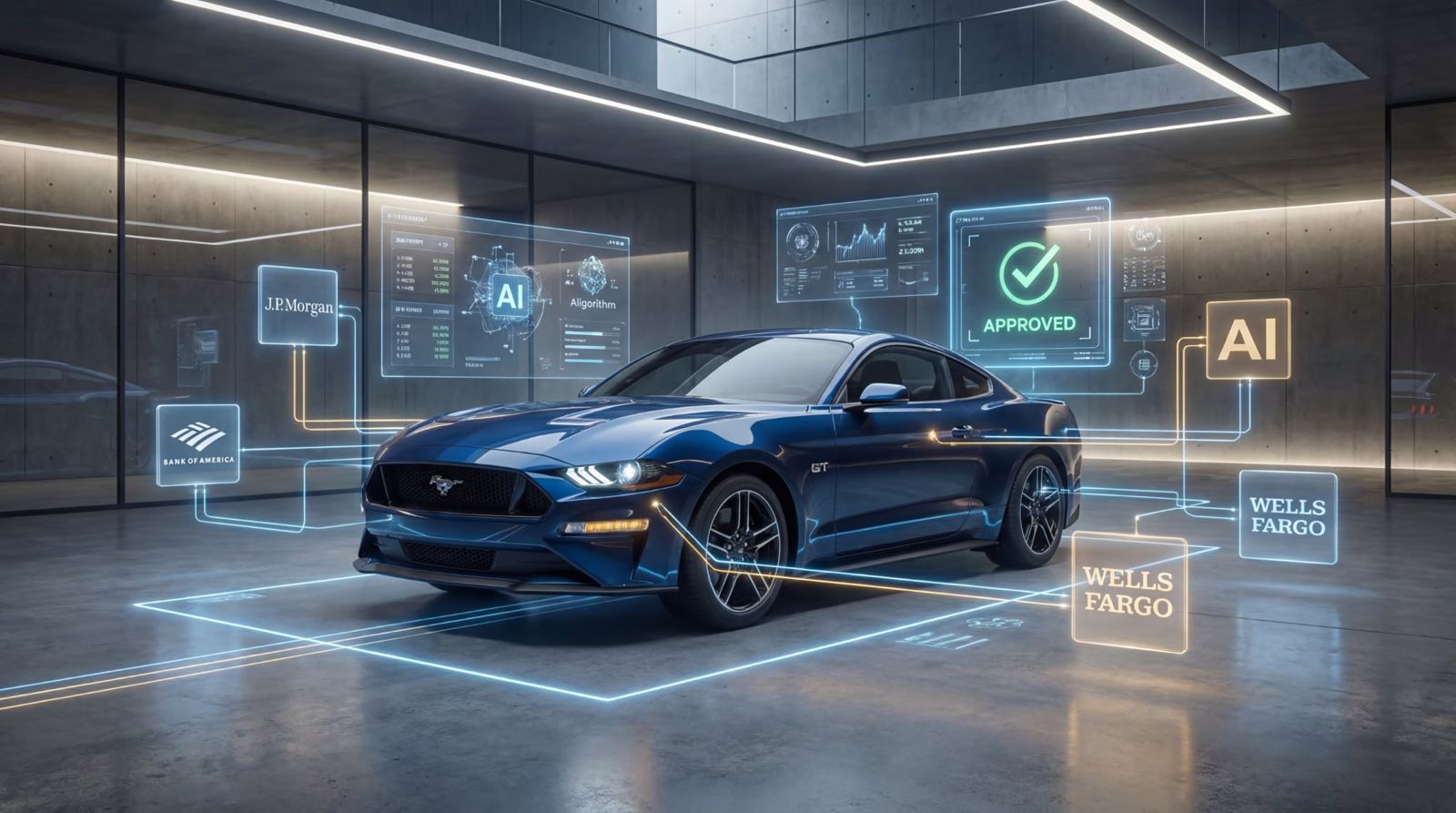 Customer driving a dream car after pre-approval